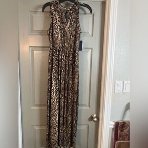 Chic Snake Print Maxi Dress
